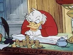 Скрудж гребет бабло маленькой лопаткой, но зато часто
